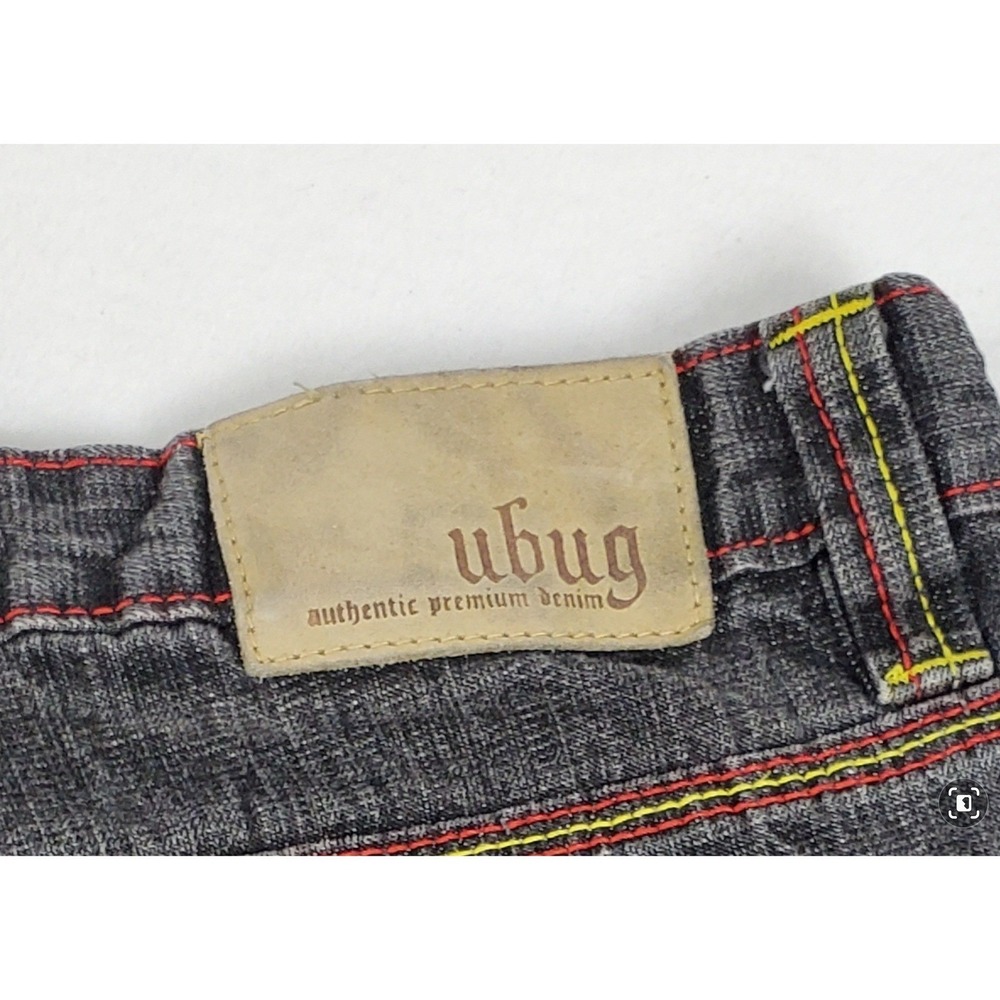 UBUG Jeans Men's‎ 36x32 Dark Wash Embroidered Pocket Baggy Fit Denim Pants - Picture 5 of 12